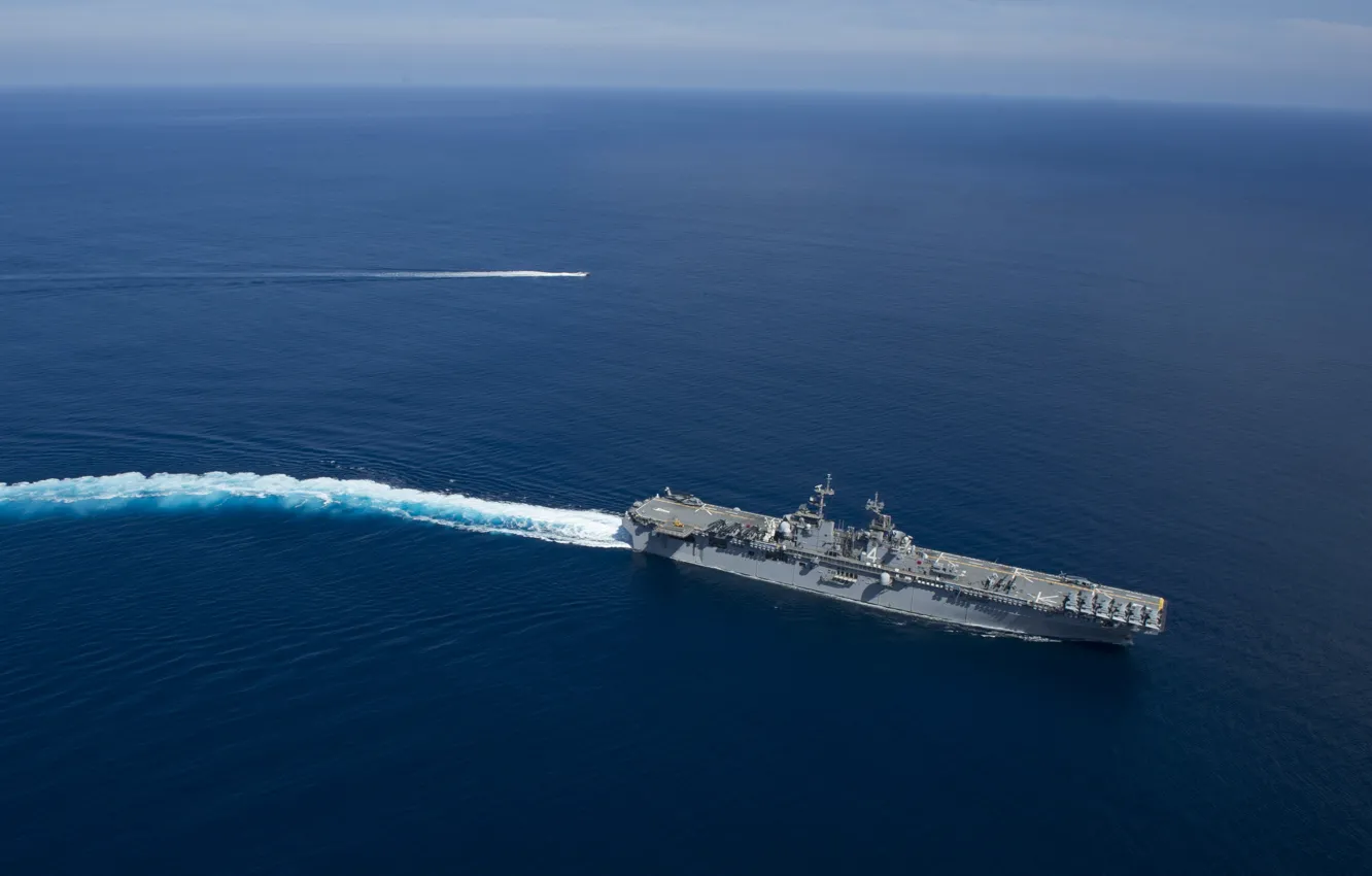 Photo wallpaper Pacific Ocean, USS Boxer, amphibious assault ship