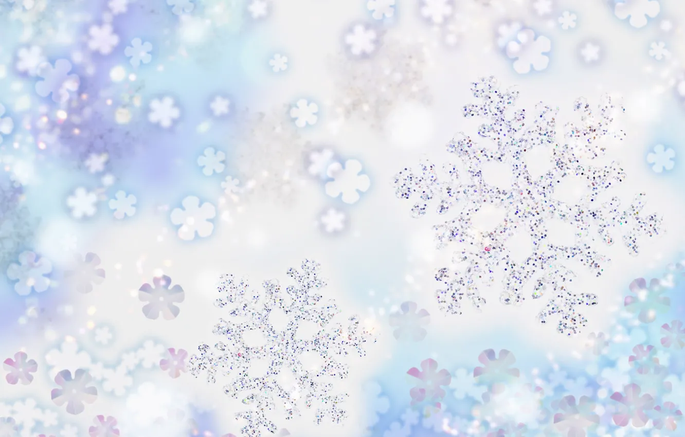 Photo wallpaper cold, snowflakes, holiday, frost