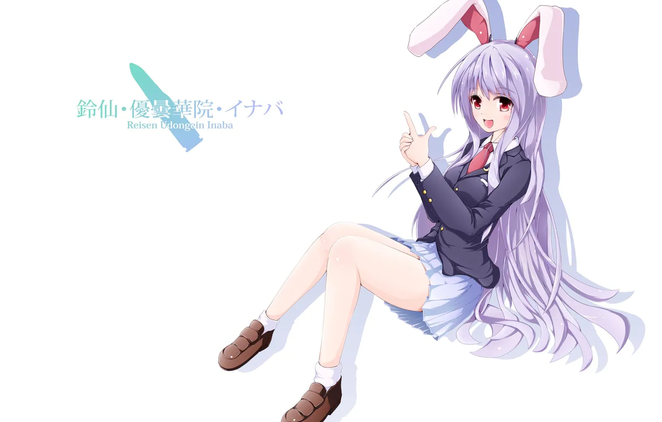 Photo wallpaper girl, Bunny, ears, touhou, art, half-moon, Traveling And Keeping Inaba
