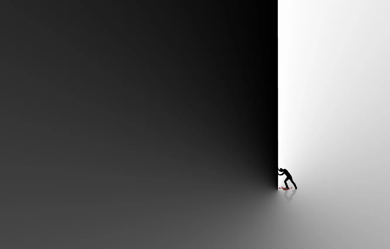 Photo wallpaper light, people, shadow, angle