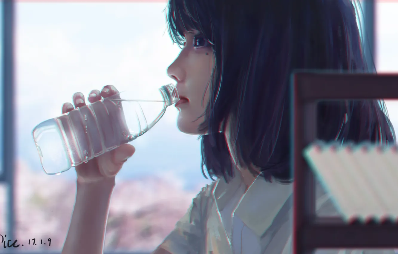 Photo wallpaper water, bottle, art, dewasa, by xichechen