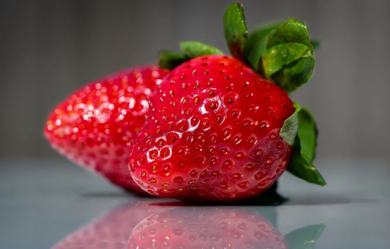 Photo wallpaper berries, strawberry, ripe, delicious, juicy
