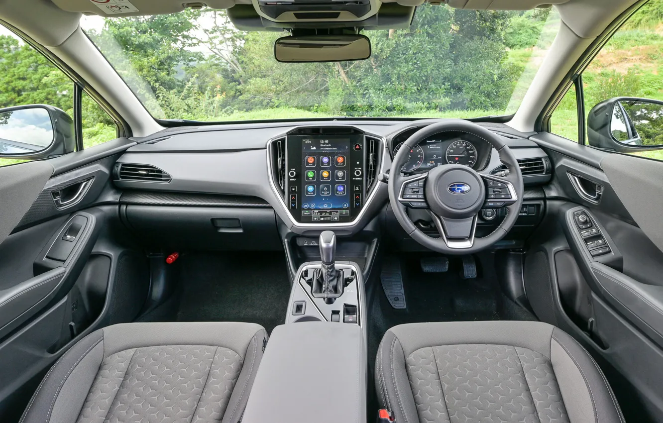 Photo wallpaper interior, Subaru, the interior of the car, the right wheel, 2022, Crosstrek, Subaru Crosstrek