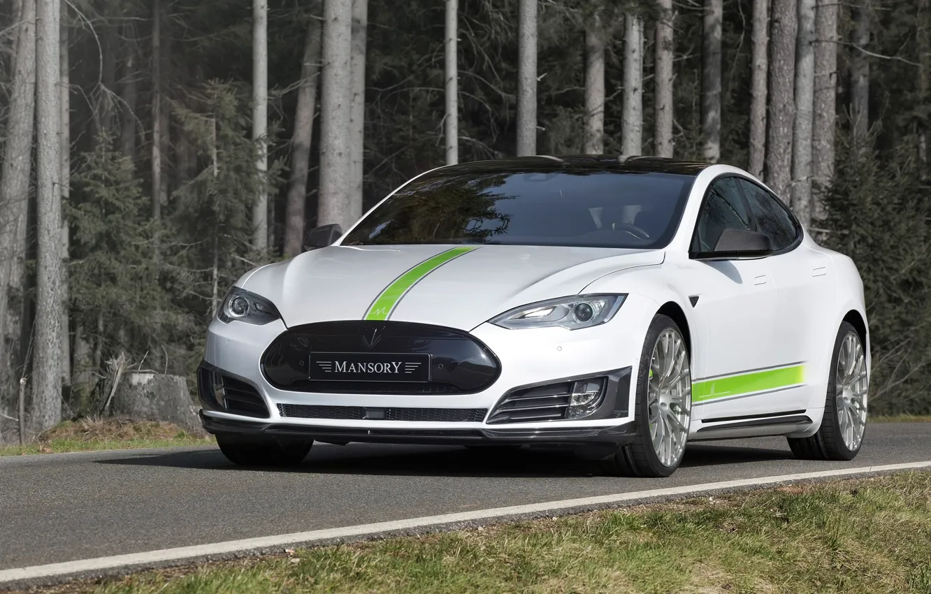 Photo wallpaper Tesla, Mansory, Model S, 2016