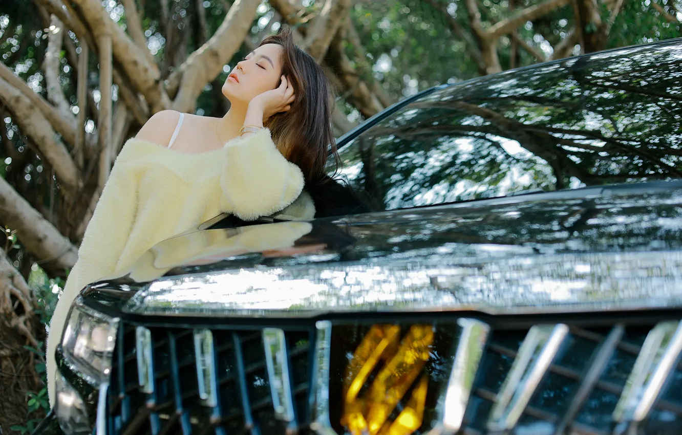 Photo wallpaper China, girl, sexy, girls, woman, model, asian, cute