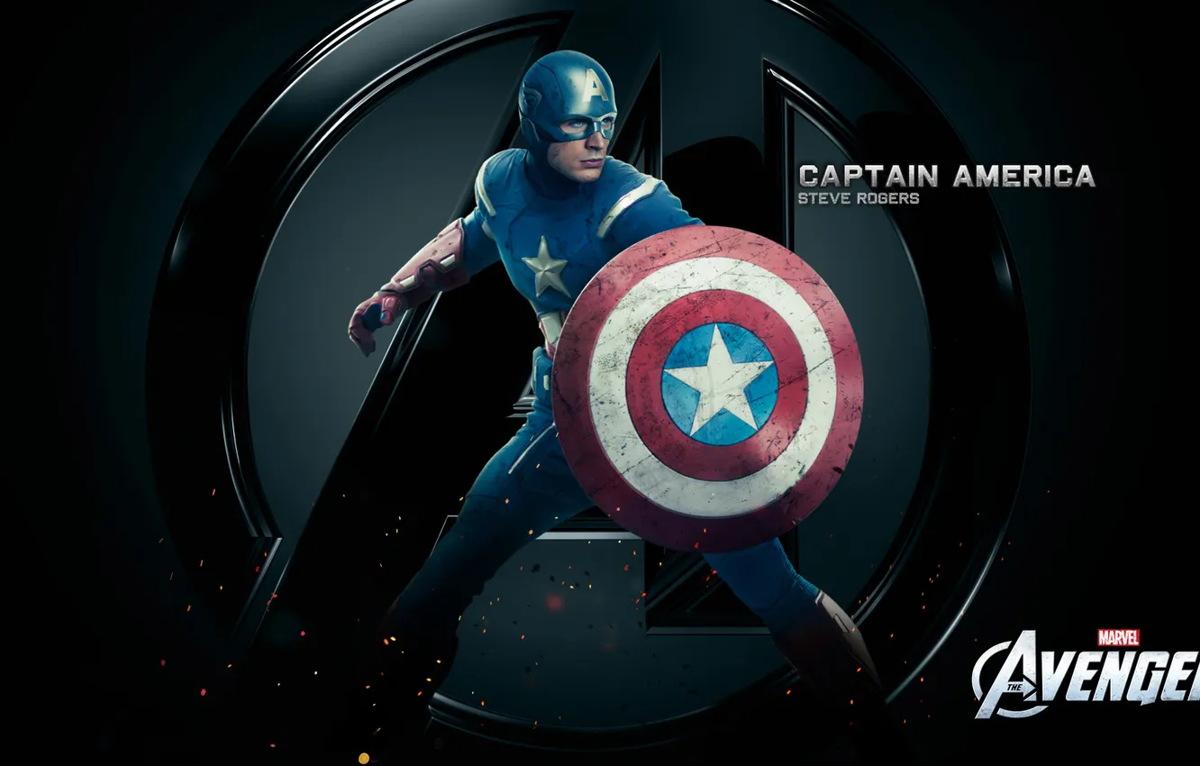 Photo wallpaper costume, helmet, shield, comic, Captain America, Chris Evans, MARVEL, The Avengers