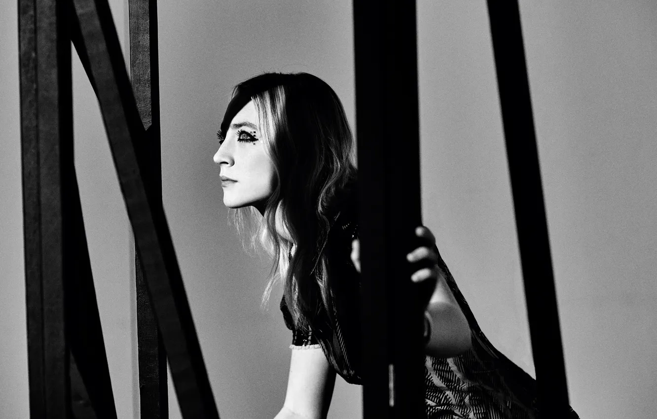 Photo wallpaper photo, model, actress, blonde, photographer, black and white, journal, photoshoot