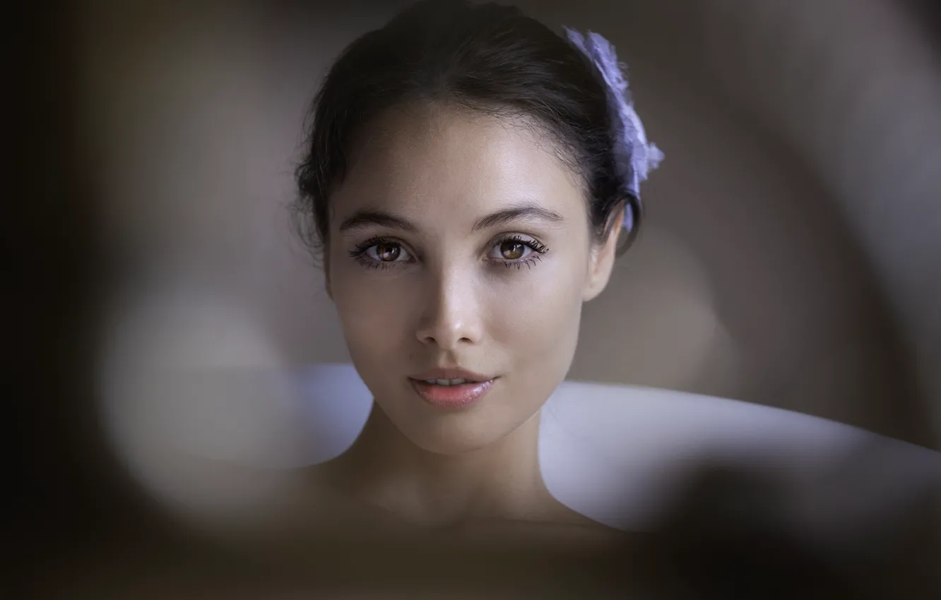 Photo wallpaper look, girl, portrait, Joachim Bergauer