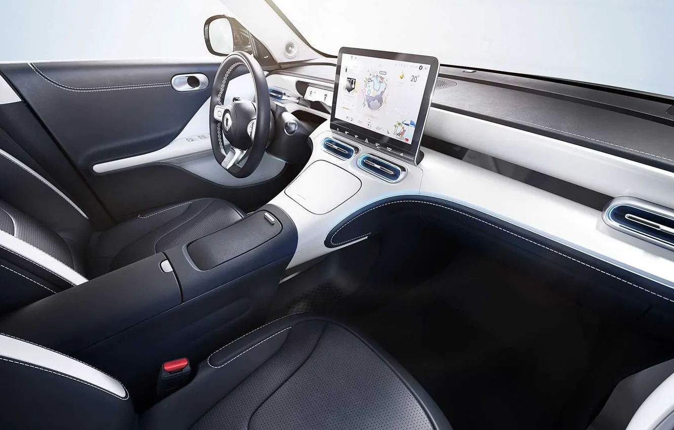 Photo wallpaper the wheel, seat, the instrument panel, Smart #1