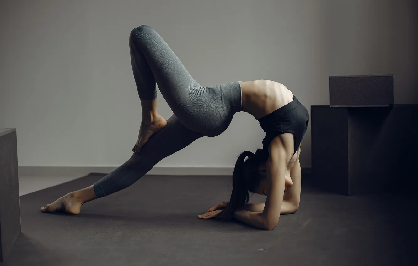 Photo wallpaper yoga, flexibility, training, stretching
