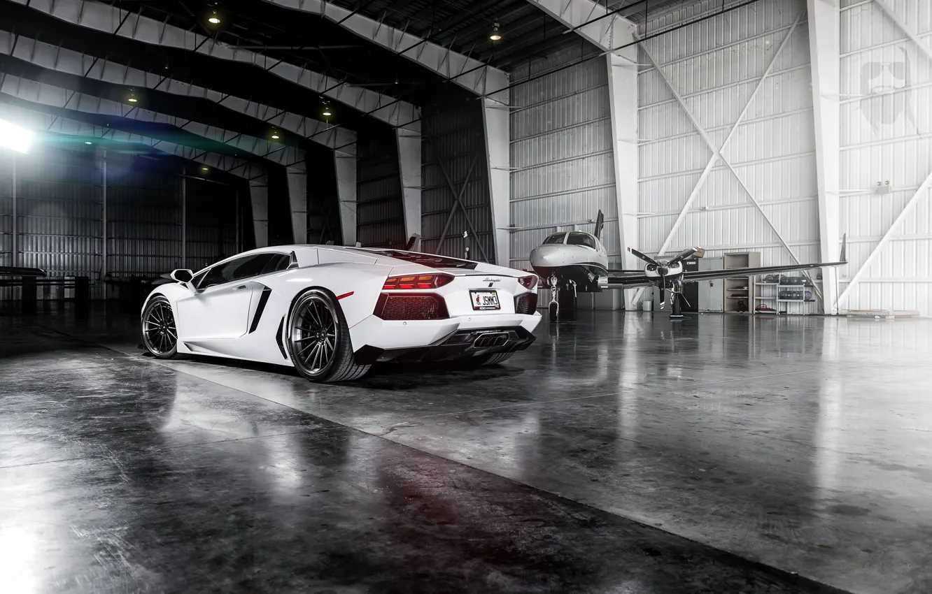 Photo wallpaper white, lamborghini, lambo, aventador, LP700