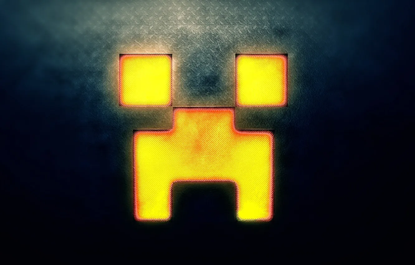 Photo wallpaper the game, Minecraft, Burning Creeper