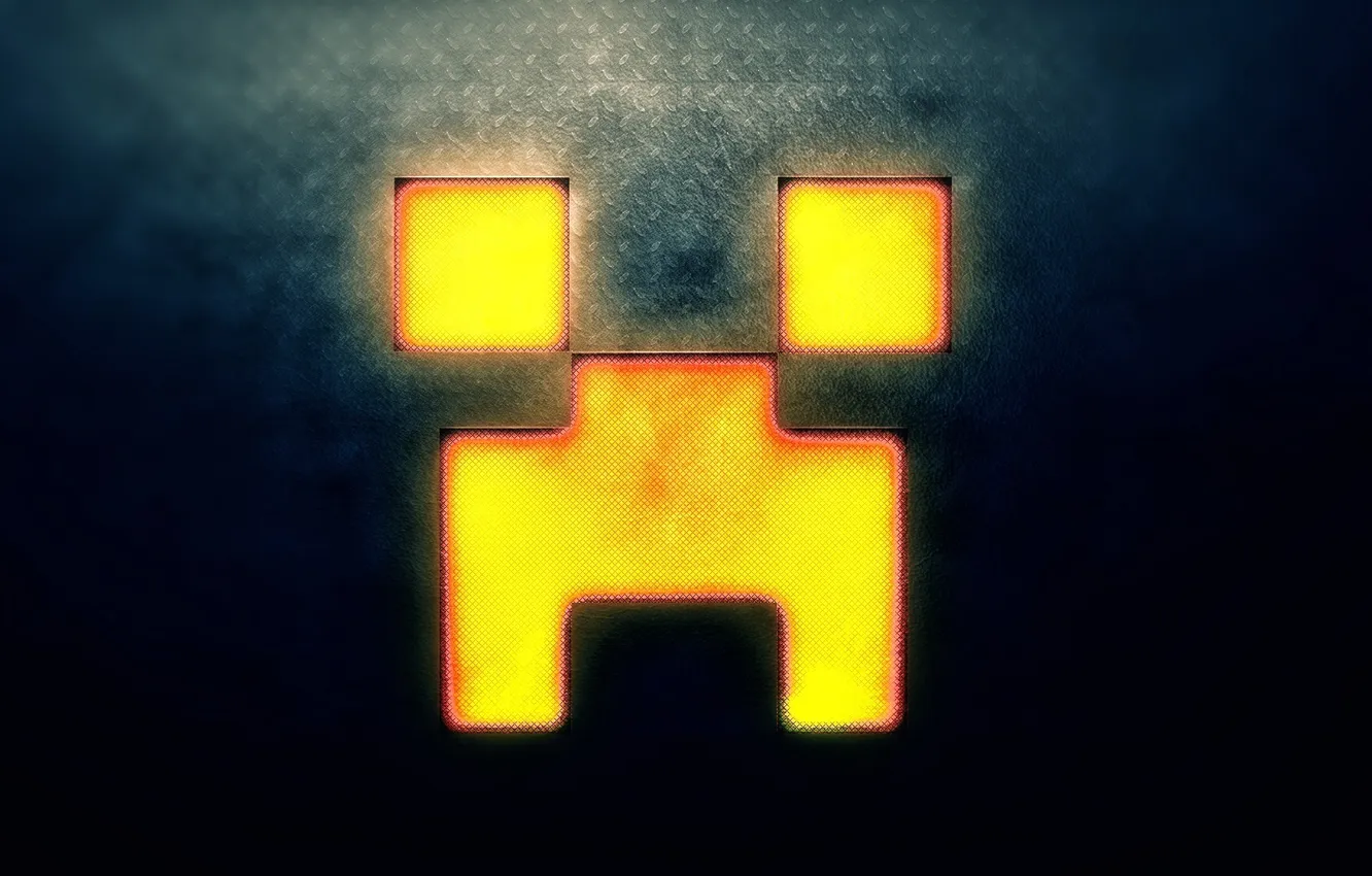 Photo wallpaper the game, minecraft, Burning Creeper