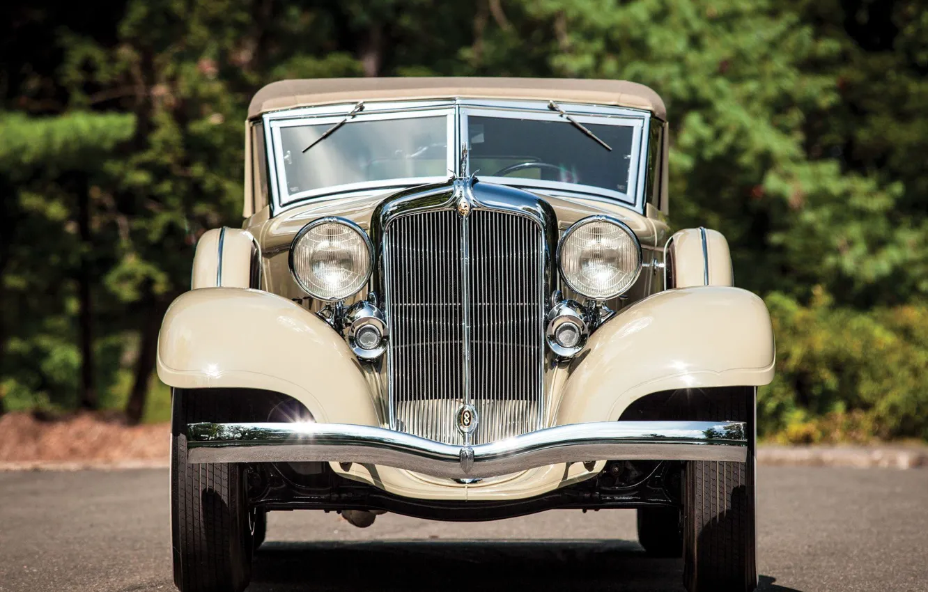 Photo wallpaper Roadster, front view, Convertible, Chrysler Custom Imperial