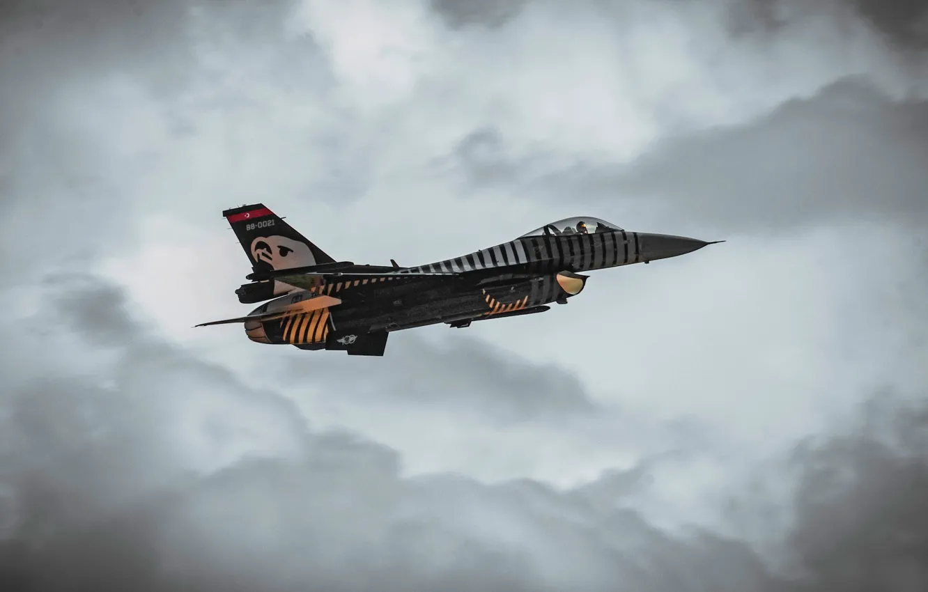 Photo wallpaper F-16, Solo Turk, turkish air forces