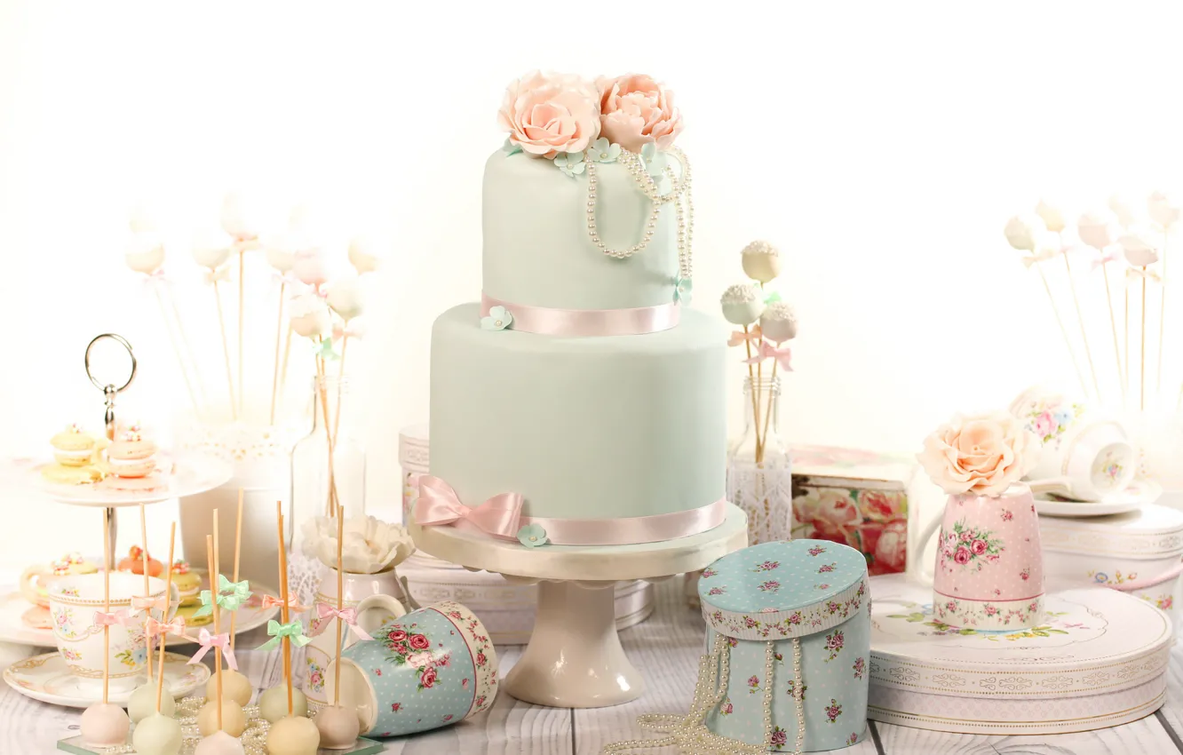 Photo wallpaper holiday, candy, cake, wedding, sweet, decor