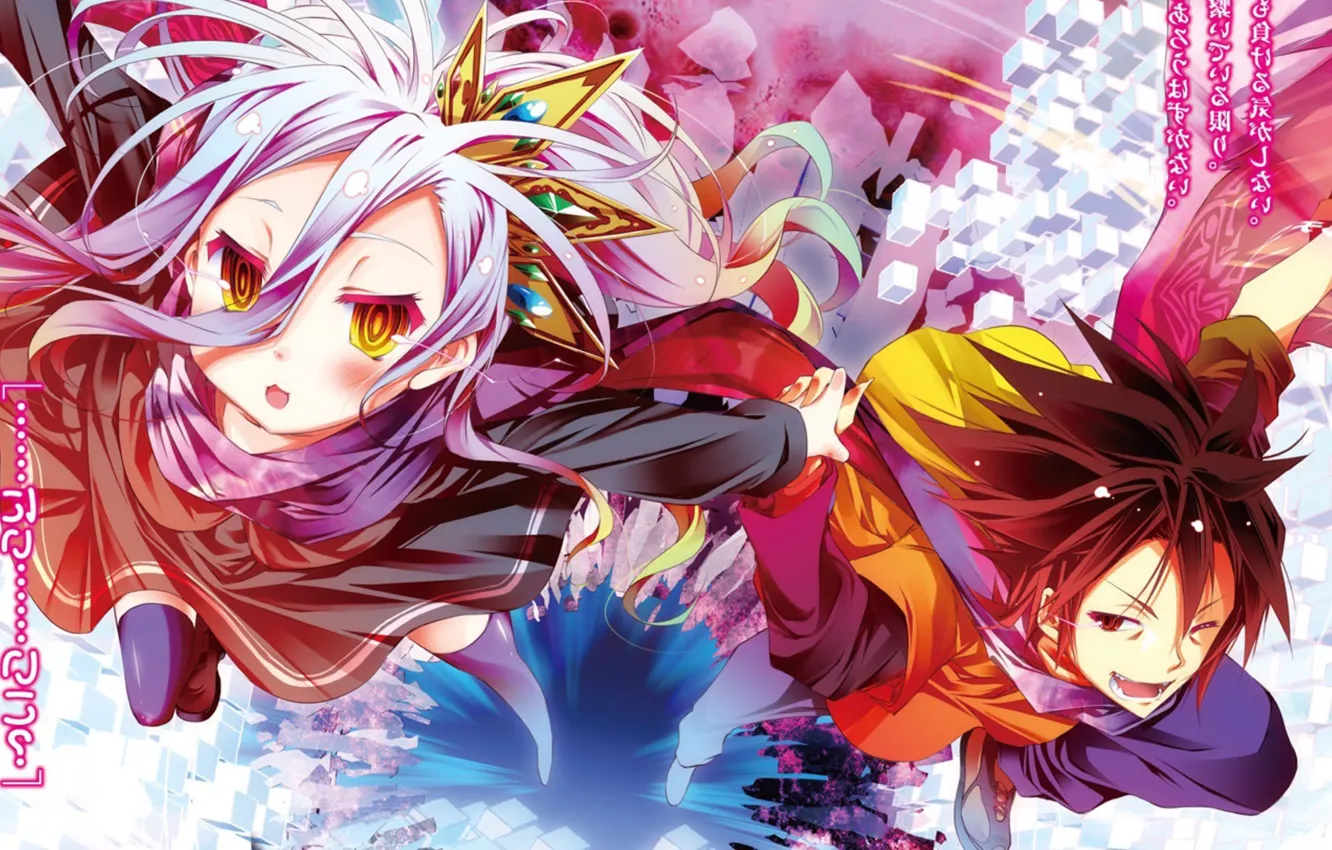 Photo wallpaper anime, art, two, No Game No Life, No Game No Life