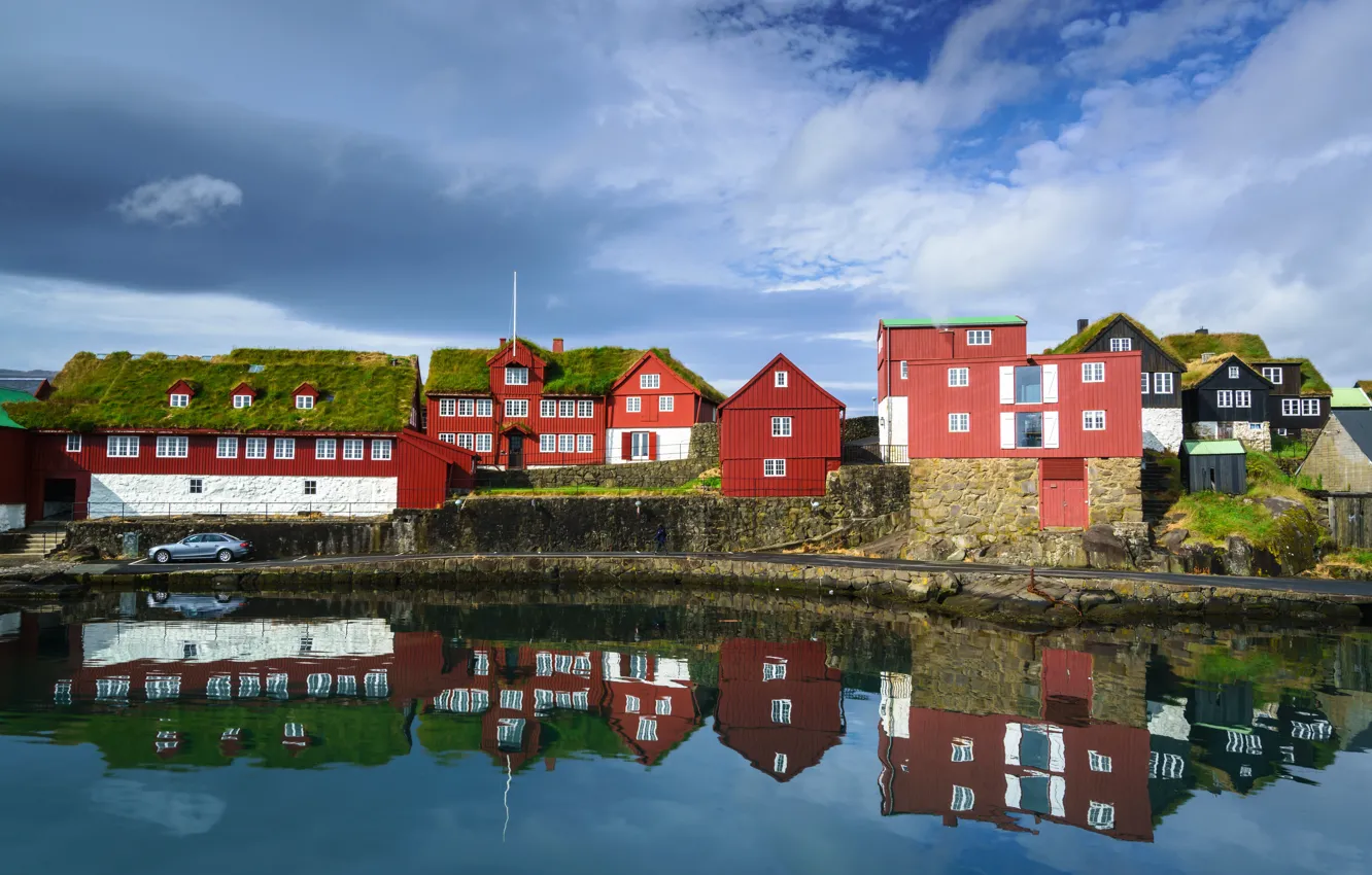Photo wallpaper house, Faroe Islands, Tórshavn