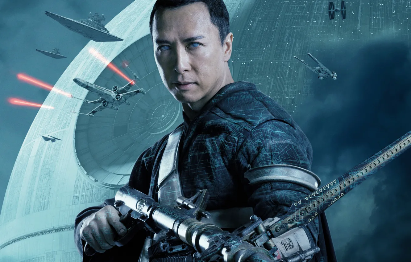 Photo wallpaper space, weapons, fiction, planet, lasers, poster, spaceships, Donnie Yen