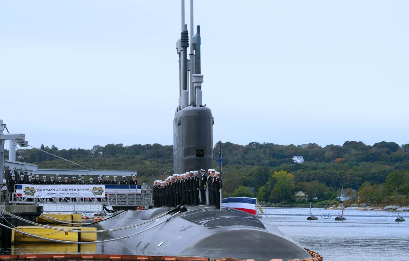 Photo wallpaper submarine, atomic, USS Hyman G. Rickover