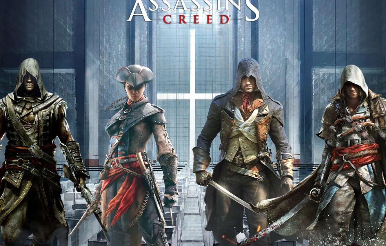 Photo wallpaper Assassins Creed, Ubisoft, Edward, assassins, Adewale, Arno, Avelina