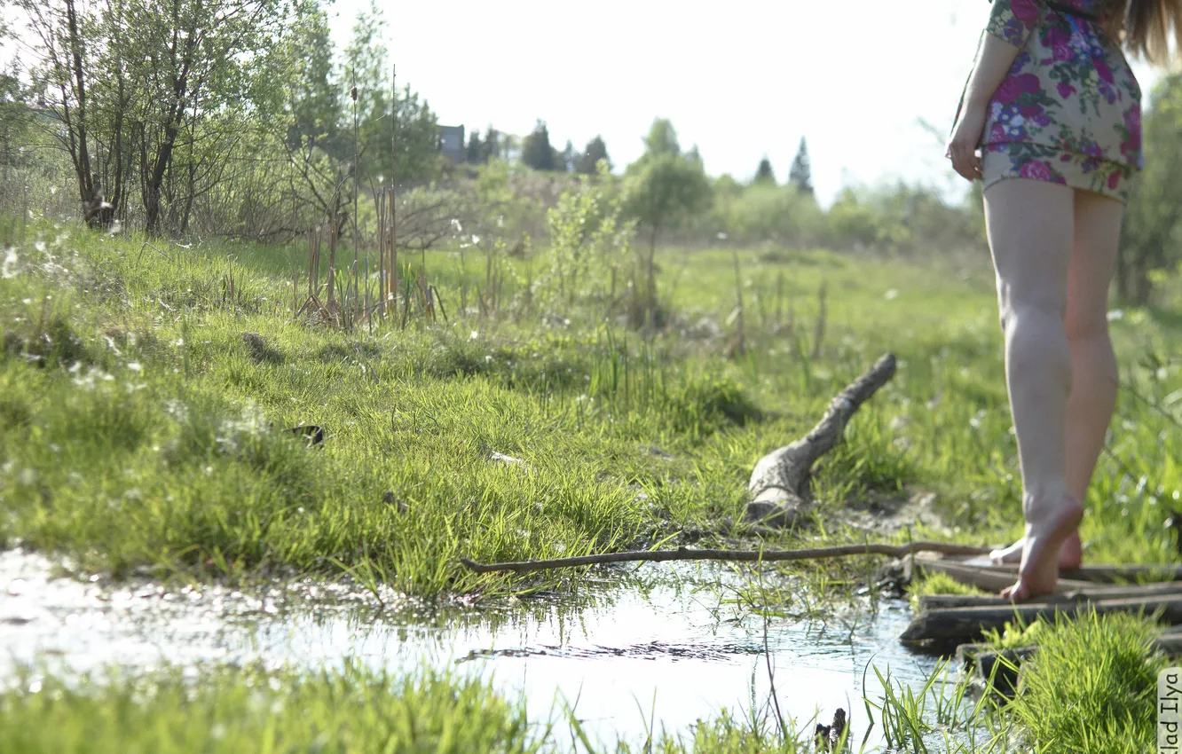 Photo wallpaper girl, photographer, girl, legs, photography, photographer, Ilya Klad, Ilya Baggage
