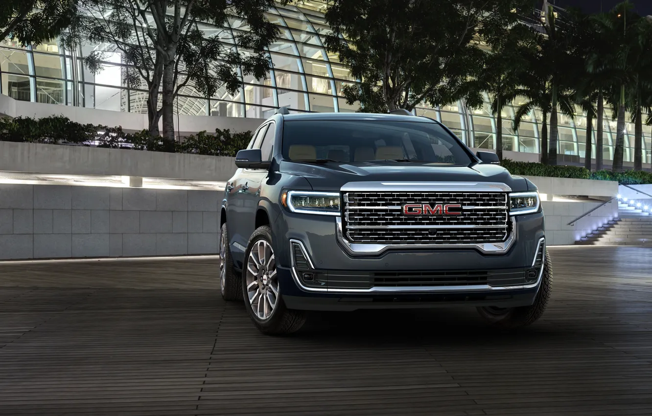 Photo wallpaper machine, lights, GMC, Denali, Acadia