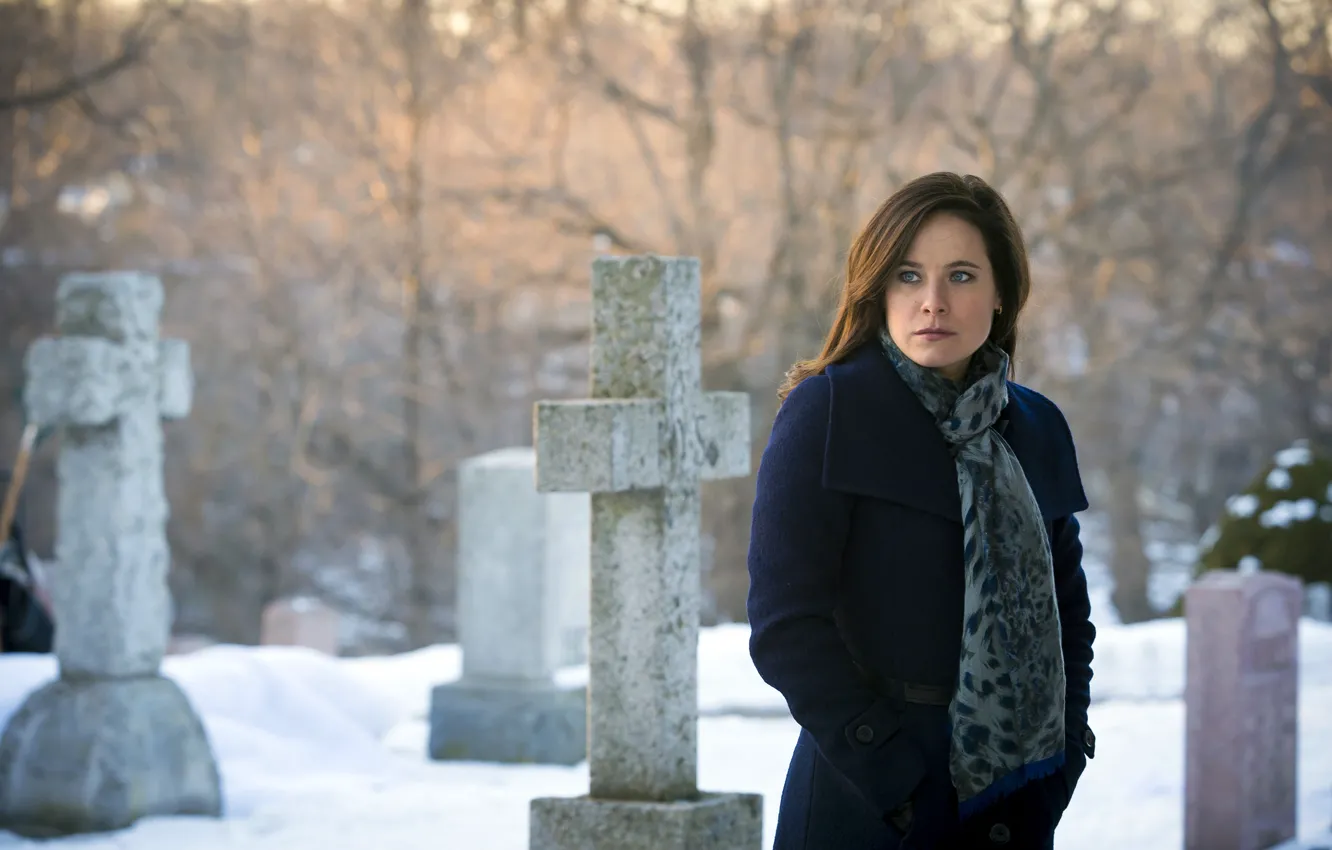 Photo wallpaper look, crosses, actress, cemetery, Dr., the series, character, Hannibal