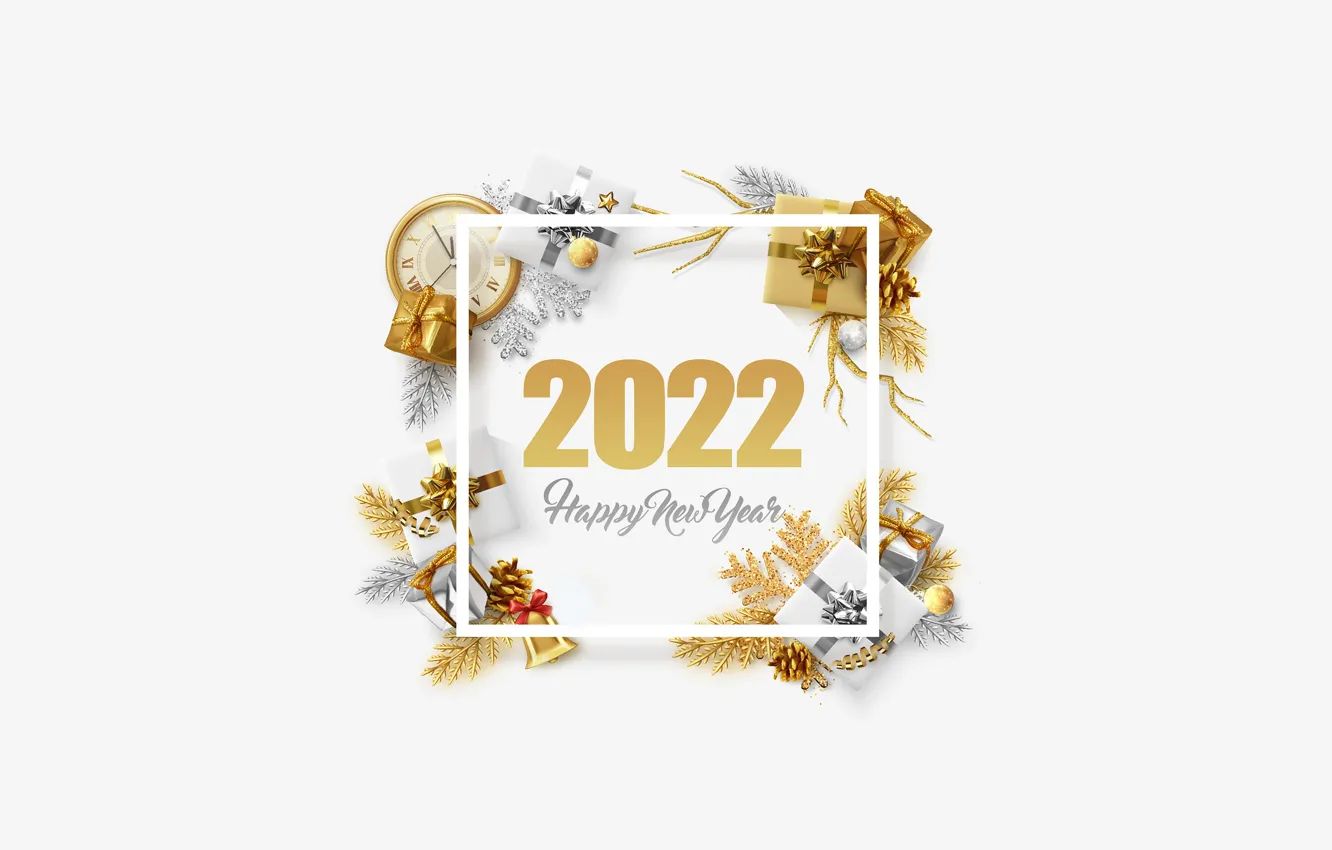 Photo wallpaper decoration, holiday, gift, new year, Christmas, New Year, 2022