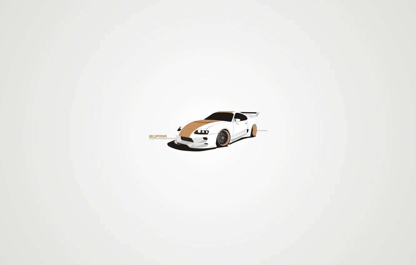 Photo wallpaper white, vector, tuning, art, Supra, spoler, Disk