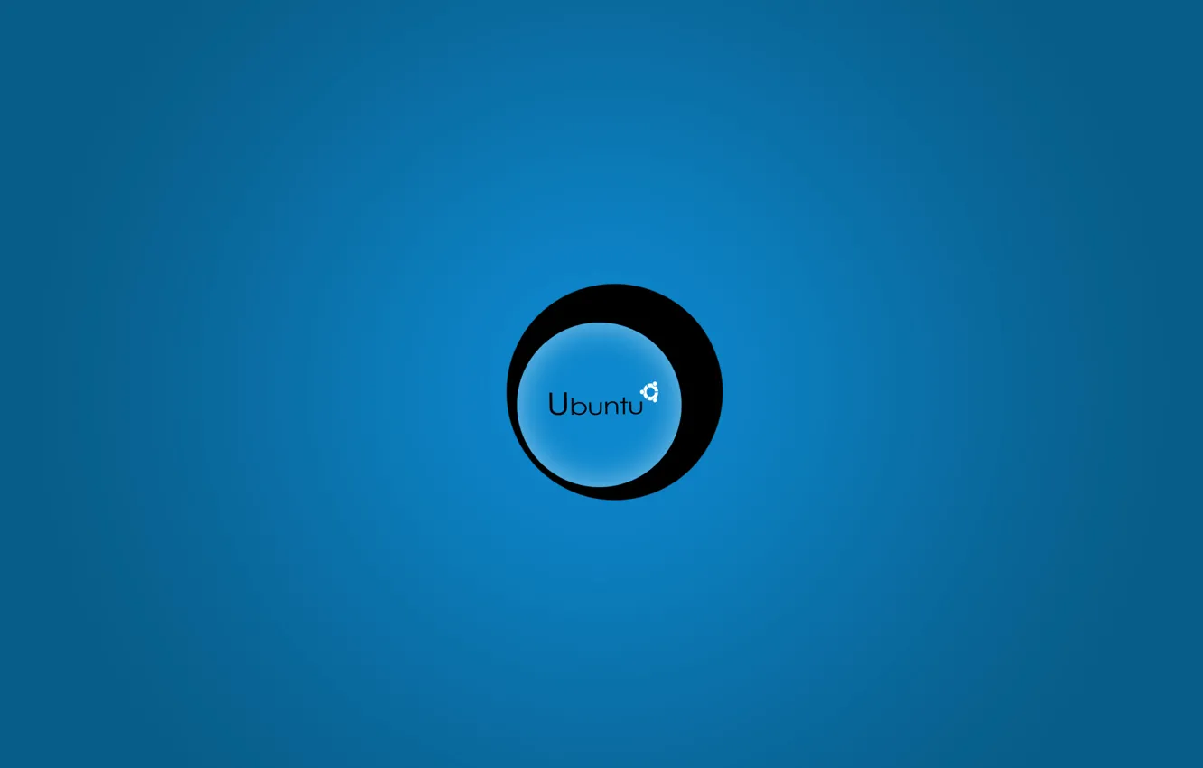 Photo wallpaper black, ubuntu, RRS