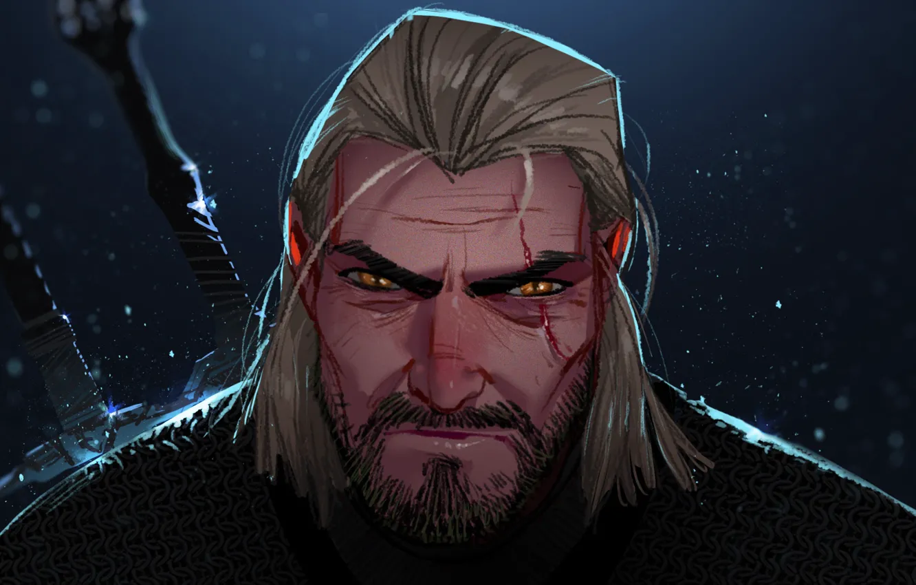 Photo wallpaper Geralt of Rivia, Geralt of Rivia, The Witcher 3: Wild Hunt