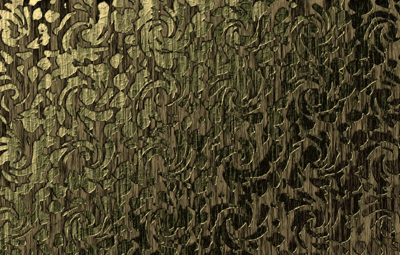 Photo wallpaper pattern, brown, gray-green