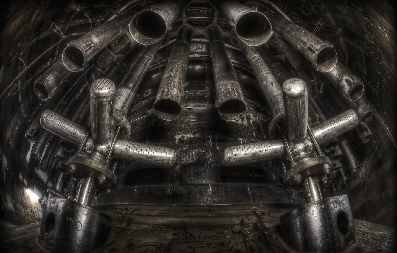 Photo wallpaper background, plant, pipe, factory