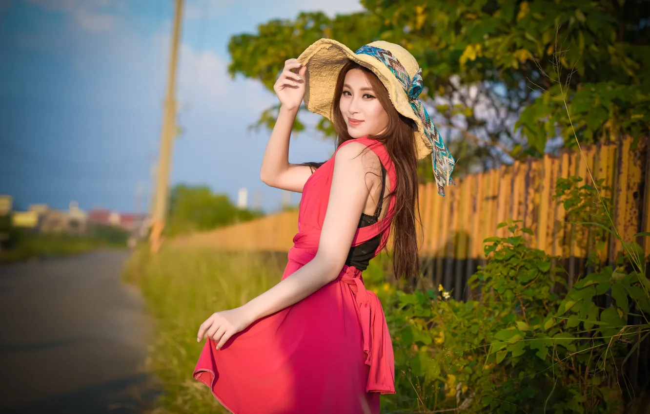 Photo wallpaper summer, girl, Asian