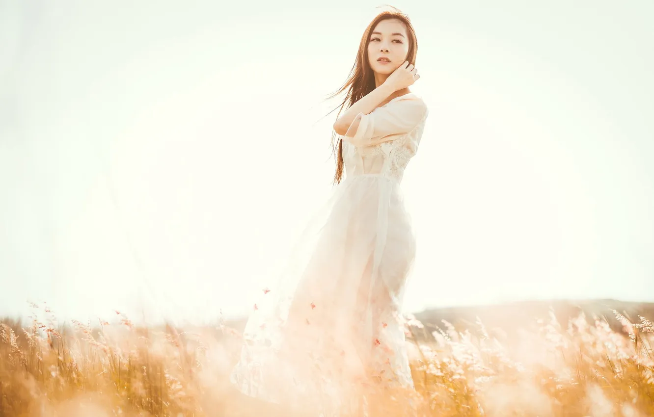 Photo wallpaper summer, girl, light