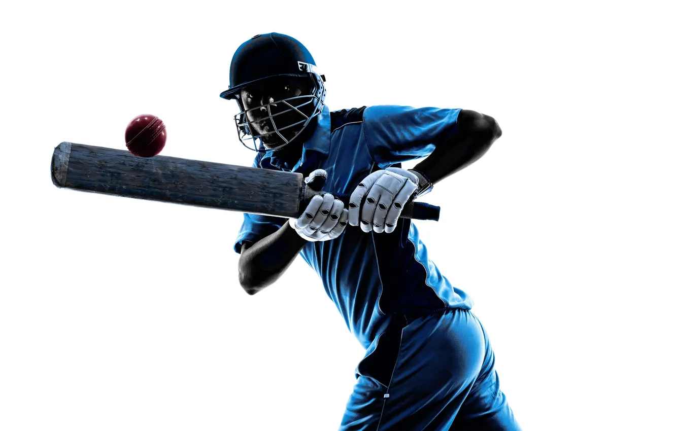 Photo wallpaper One, people, man, player, full, isolated, length, cricket