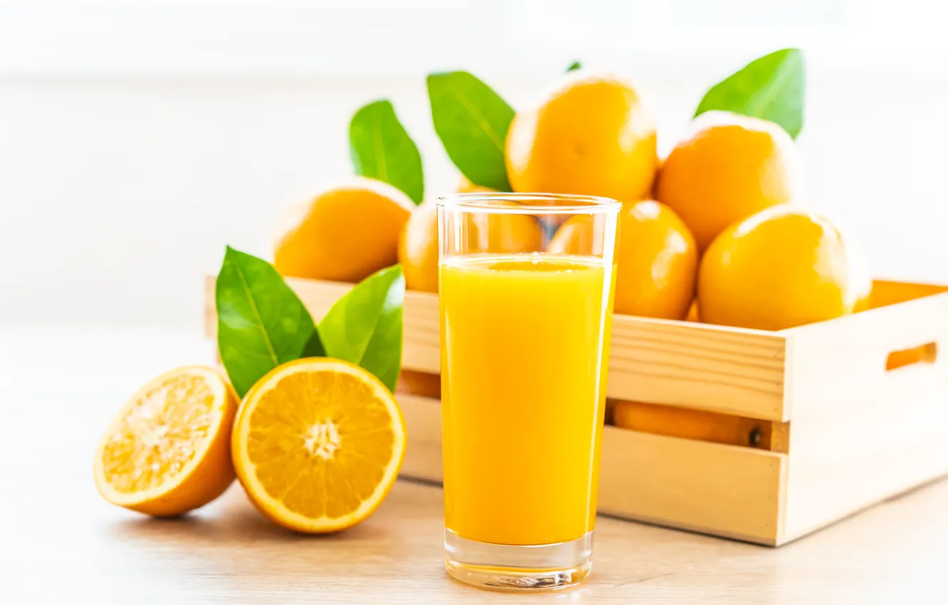 Photo wallpaper orange, juice, fresh, orange
