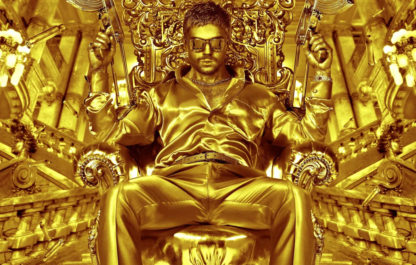 Photo wallpaper gold, gold, double devil, Hussein