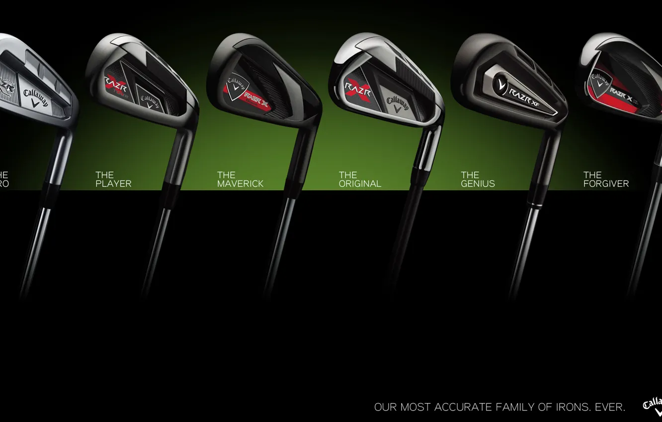 Photo wallpaper metal, golf, golf clubs