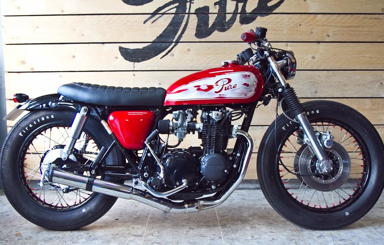 Photo wallpaper honda, motorcycle, cafe racer