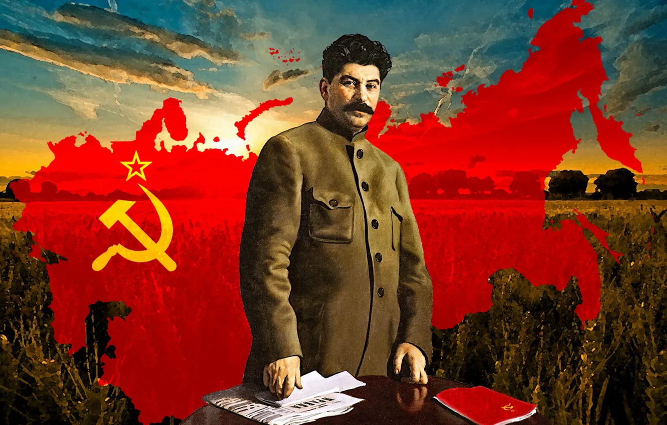 Photo wallpaper USSR, Russia, communism, people, revolution, justice, Stalin, Joseph Stalin