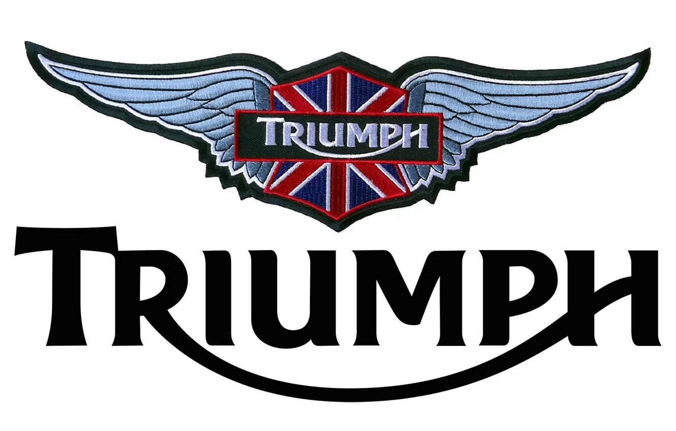 Photo wallpaper logo, triumph, motorbike