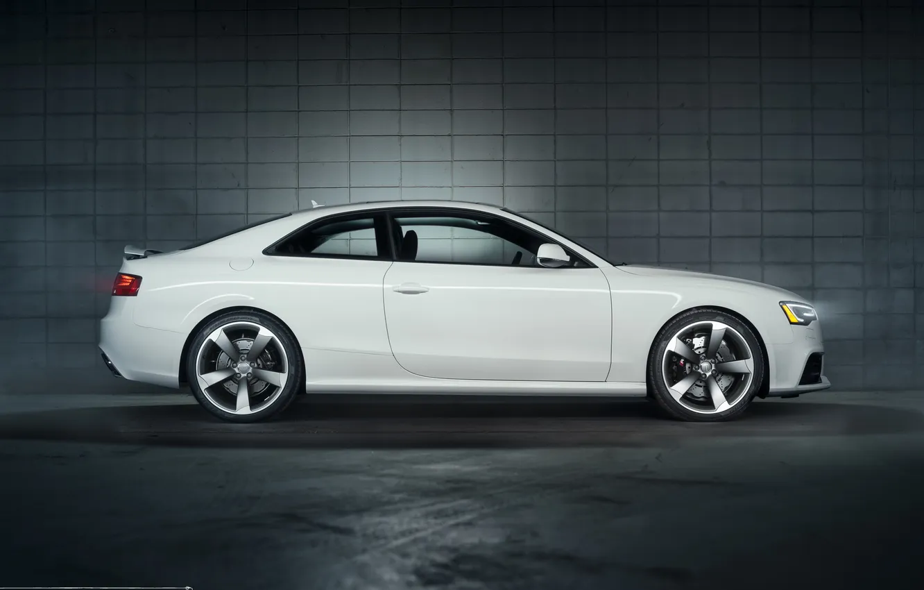 Photo wallpaper white, Audi, Audi, profile, white, Coupe