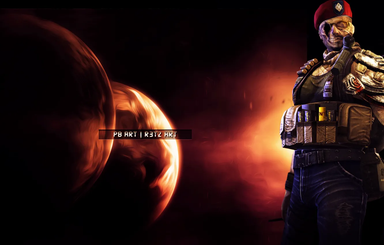 Photo wallpaper space, zombies, shooter, Point Blank, skins
