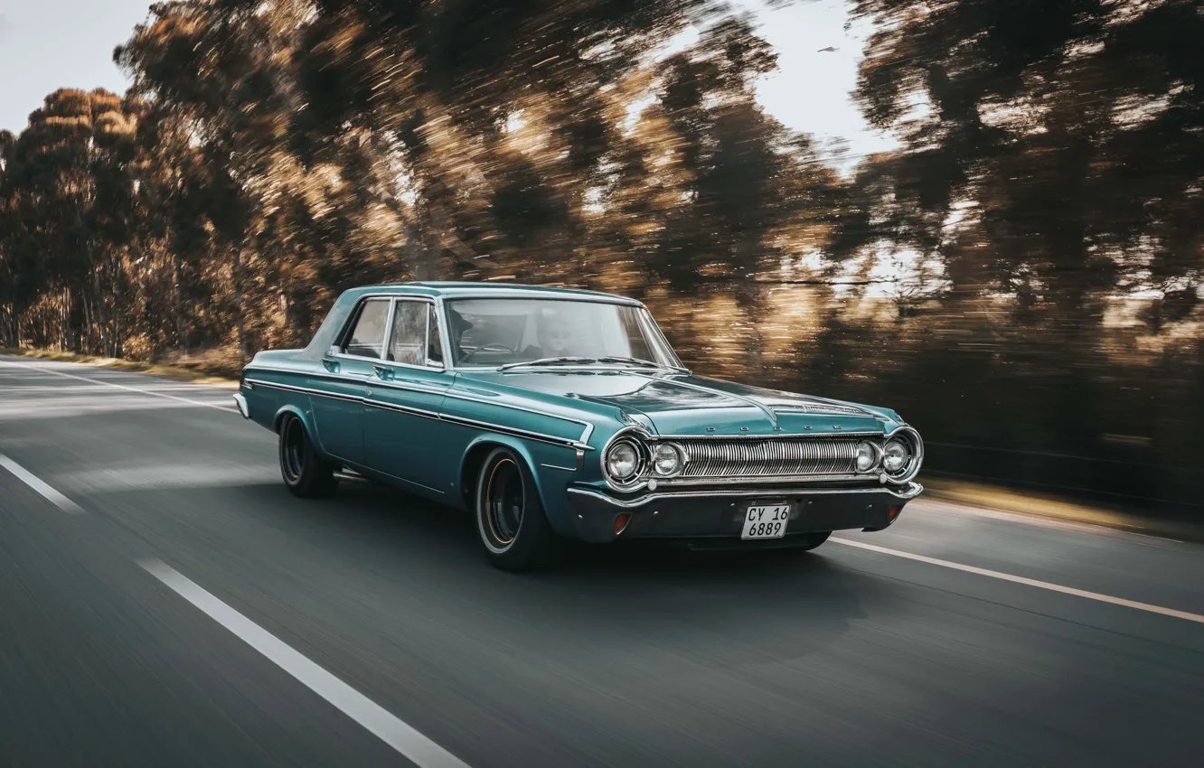 Photo wallpaper Dodge, trees, street, old timer, Sun Goes Down, Cruising, Wade Lambert
