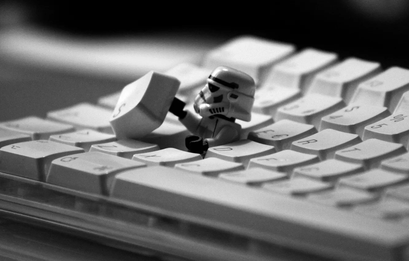 Photo wallpaper keyboard, star wars, clone