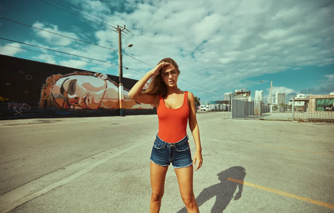 Photo wallpaper girl, hot, sexy, eyes, smile, beautiful, figure, model