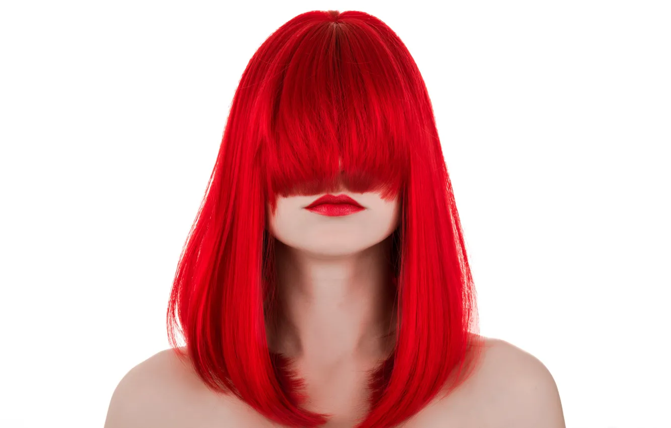 Photo wallpaper model, hair, lips, bangs