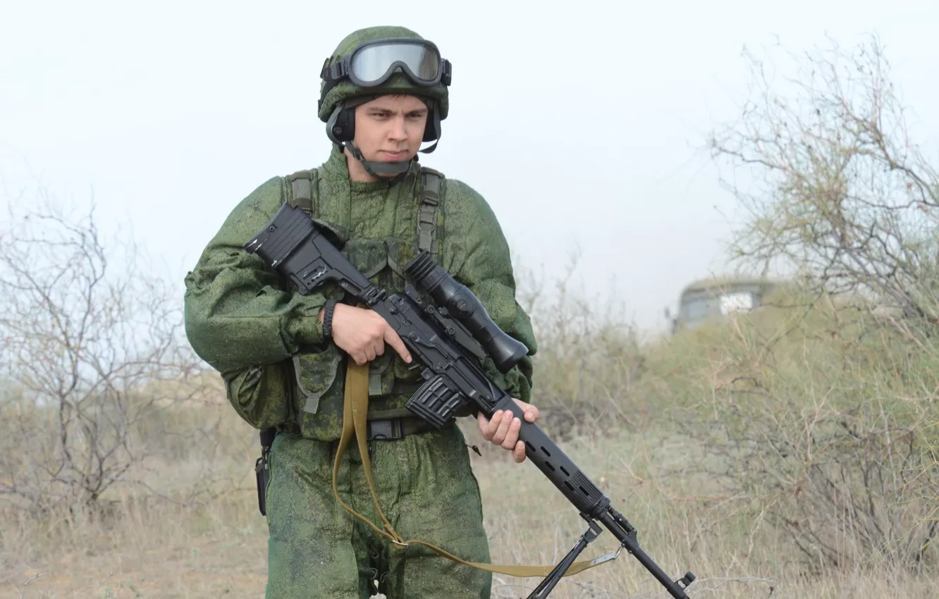 Photo wallpaper soldiers, fighter, Russia